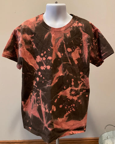 Kids Brown bleached short sleeve Tshirt Size M