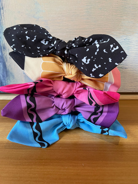 Back To School Bow Scrunchies