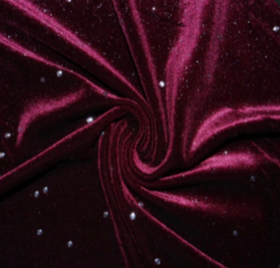 Burgandy Shimmer Velvet