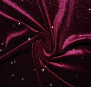 Burgandy Shimmer Velvet