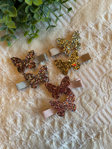 Butterfly Sparkle Hair Clips