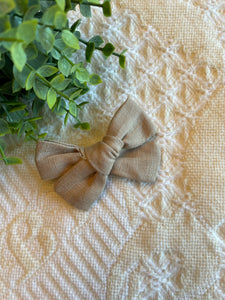 Light Brown Linen Bow Knot