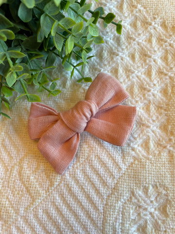 Light Pink Linen Bow Knot