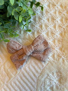 Light Purple Eyelet Bow Knot