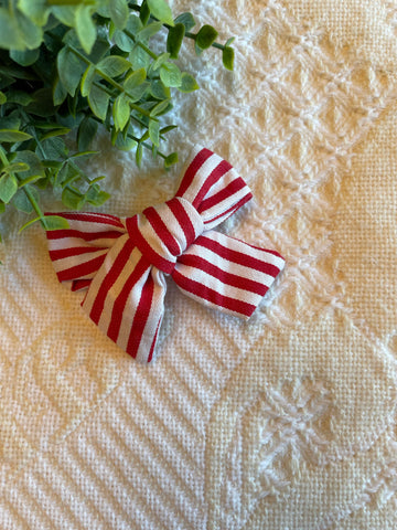 Red Stripe Bow Knot