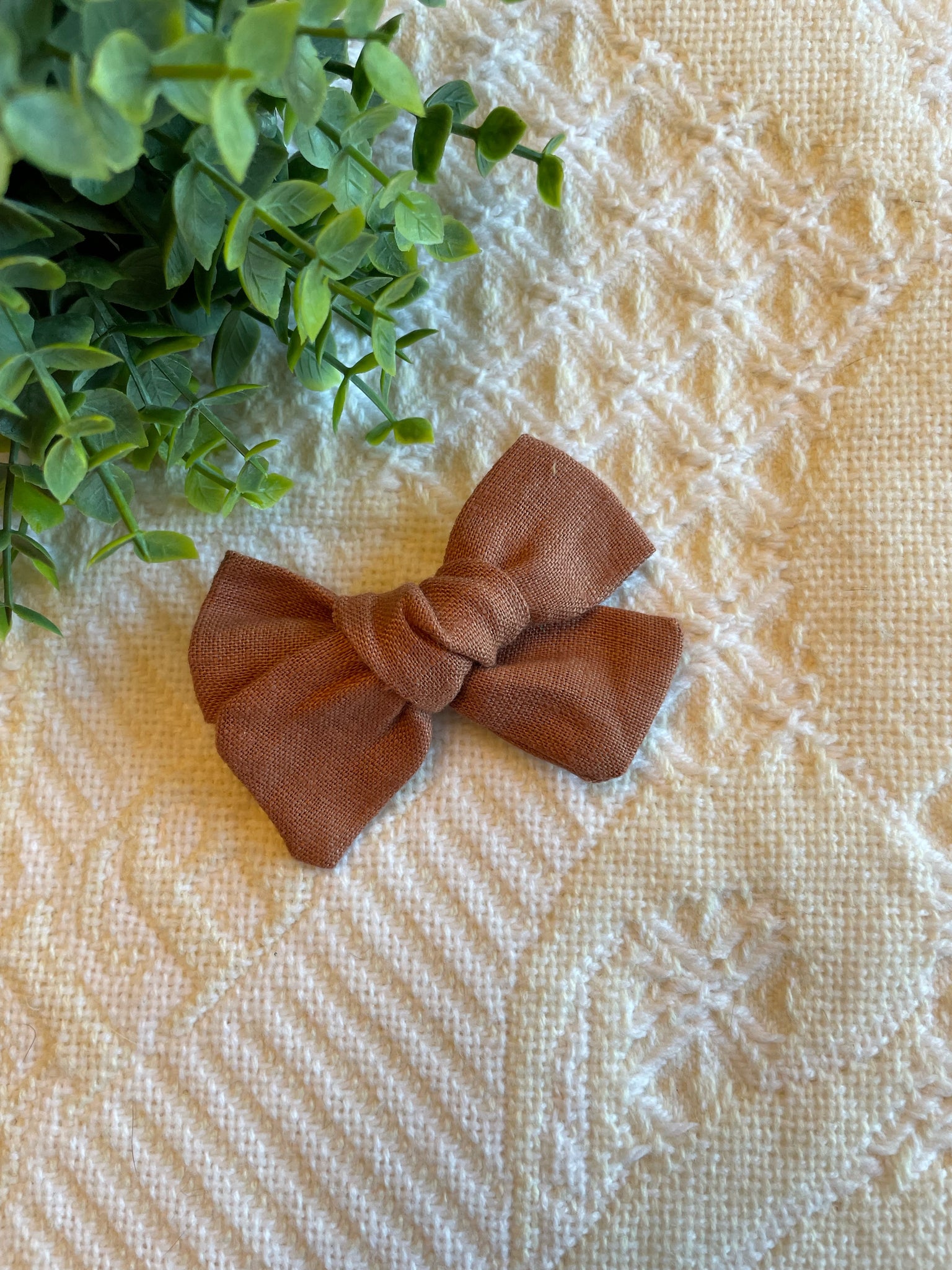 Rosie Brown Linen Bow Knot