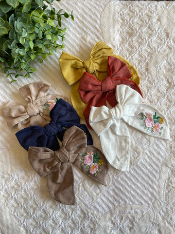 Embroidered Sailor Bows